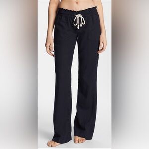 Roxy Oceanside Linen Pants- Black